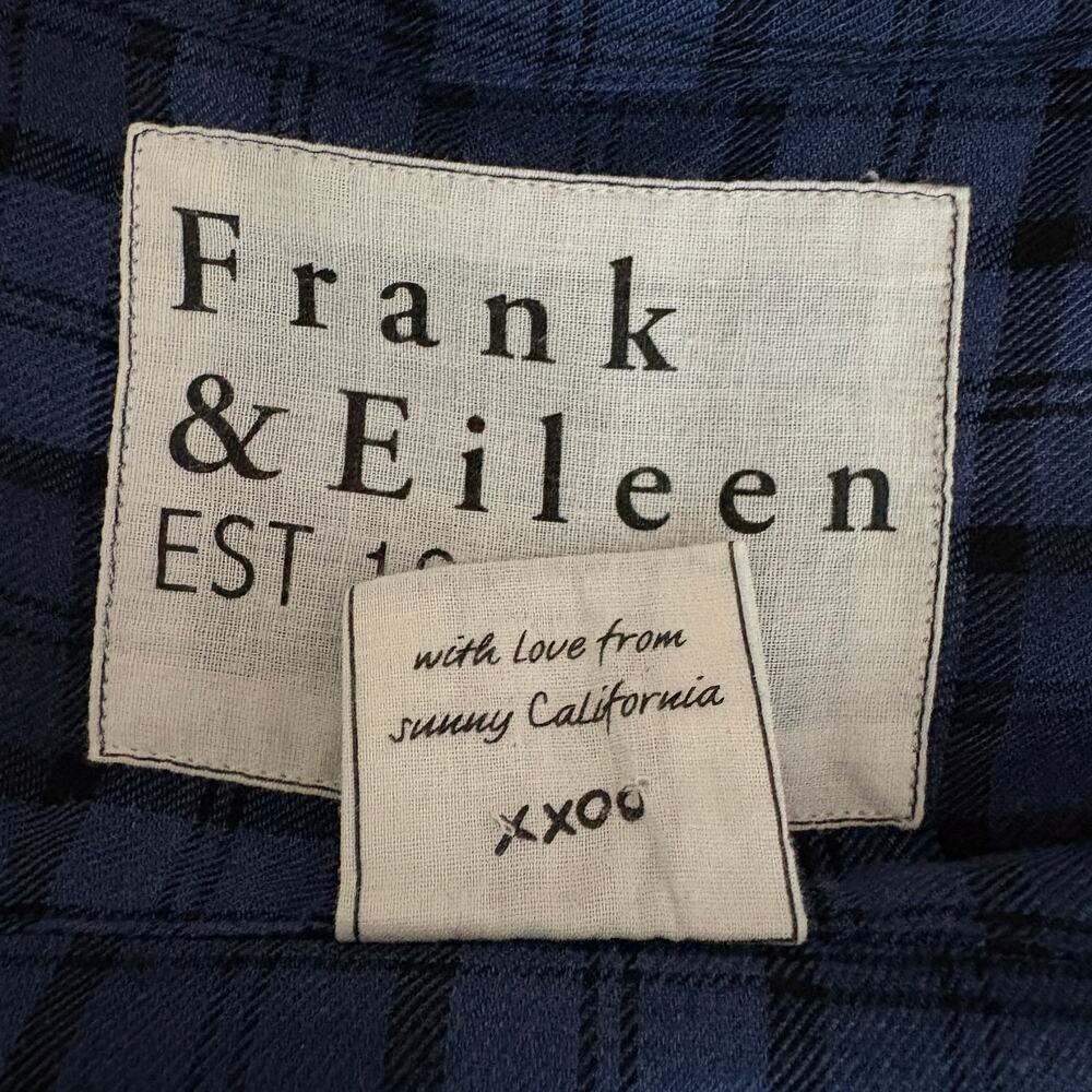Frank & Eileen EILEEN 100% Modal Relaxed Button-Up Shirt in Blue Plaid L NWOT - Picture 6 of 11